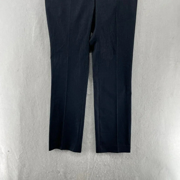 Tahari Dress Pants Women's 2 Deep Blue Straight Leg Regular Fit Mid Rise Stretch - Picture 7 of 12